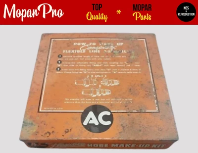 RARE VINTAGE AC SPARK PLUGS FLEXIBLE HOSE MAKE-UP KIT DISPLAY CASE - Image 1 of 4