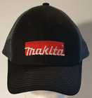 MAKITA ELECTRIC POWER TOOLS Logo Mesh Snapback Truckers Cap Hat Black Adjustable