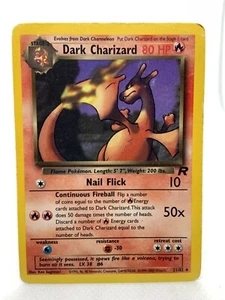 Dark Charizard Non-Holo Rare 21/82 Team Rocket Vintage Pokemon - Picture 1 of 17
