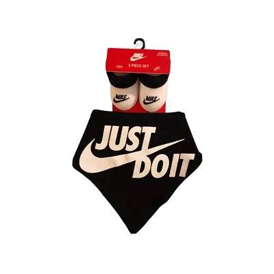 NIKE Just Do It Juego de 2 Piezas Recién Nacido (0-6 Meses) Negro Foto 1 de 2