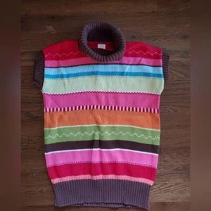 GYMBOREE Girls Medium 7/8 bright striped short-sleeved sweater - Picture 1 of 7