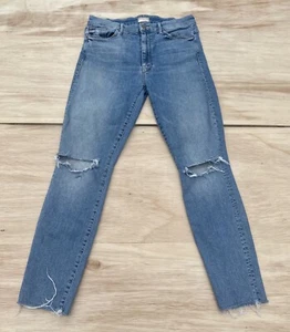 Mother Ankled Frayed Ripped Jeans Damen Blau Gr. 31 Fashion Style Qualität - Bild 1 von 5
