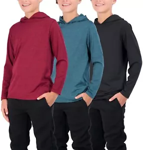 3 Pack Boys Girls Youth Teen Quick Dry Dri Fit Dry Fit Long Sleeve Active Ath... - Picture 1 of 4