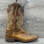 Justin BRL212 Ladies 6.5 B Bent Rail Llano Distressed Brown Leather Cowboy Boots