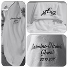Personalised Embroidered Baby Hooded Towel, Bath Robe, Name,DOB Newborn NEW GIFT