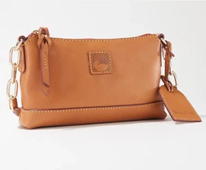 NWT - Dooney & Bourke - Florentine Leather Lizie Shoulder Bag - Natural Brown - Picture 1 of 4