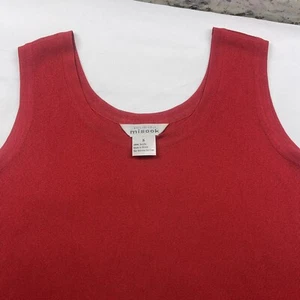 Exclusively MISOOK Size Small Red Scoop Neck Tank Top Shell Stretchy - Picture 1 of 8