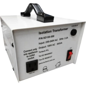 Tortech 500W 240V To 100V Japan Stepdown Isolation Transformer Power Converter - Picture 1 of 1