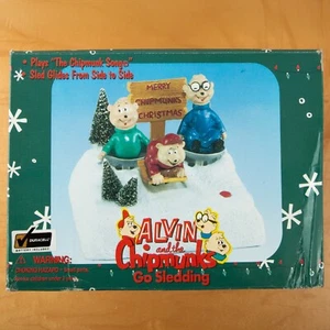 Alvin and the Chipmunks Go Sledding - Plays "The Chipmunk Song" Vintage Gemmy - Picture 1 of 3