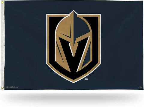 Rico NHL Vegas Golden Knights 3' X 5' Single Sided Banner Flag with Grommets Cover