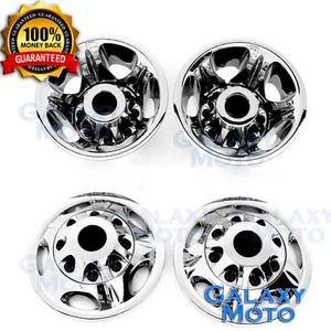 11-17 Chevy Silverado DUALLY Chrome 17" Wheel Simulator Liner+Center Caps Cover - Picture 1 of 9
