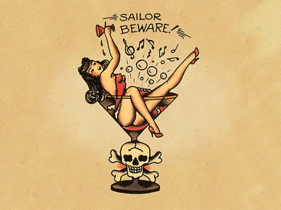 Sailor Jerry Tattoo Art 14 x 11 Photo Print