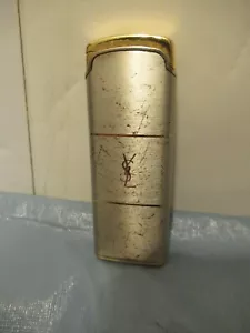Working Yves Saint Laurent YSL Lighter Silver Gold - Picture 1 of 4