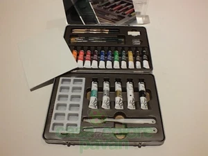 VALIGETTA IN METALLO COLORI ACRILICI PEBEO SET ATELIER PITTURA CASSETTA ARTE - Foto 1 di 4