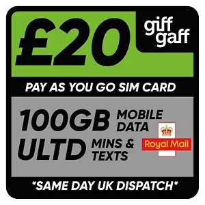 GIFFGAFF SIM CARDS - SCHEDA SIM TRIPLO TAGLIO - * £10 CREDITO GRATUITO - Foto 1 di 4