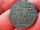 Vintage bronze Half penny token coin 1795 Sunday Baker Metal detecting detector