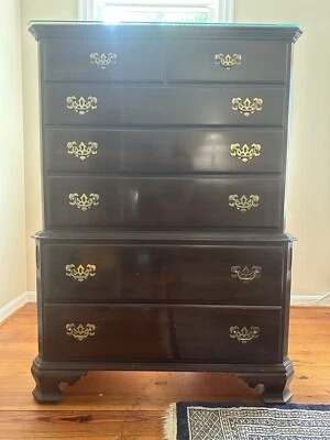Ethan Allen Corte Georgiana Cereza Vintage Tradicional 6 Cajones Cofre #11-5236 Foto 1 de 4