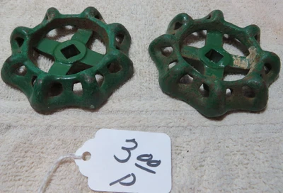 2 Steel Water Faucet Shut Off Valve Knobs Handles Square Center # 300P - Image 1 of 2