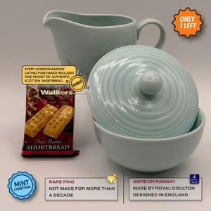 Royal Doulton Maze Blue Creamer and Sugar Bowl Set Gordon Ramsay - Bonus Cookies - Picture 1 of 21