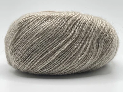 Hilo de seda beige 37004 hilos de hielo seda superfina mezcla de mohair merino 25 gr 207yds Foto 1 de 4