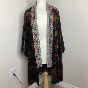 Kimono reversibile Johnny Was in velluto e seta Fusai XL - Foto 1 di 9