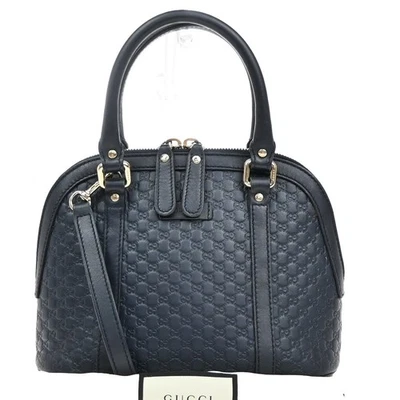 GUCCI Guccissima GG узор 2Way наплечная ручная сумка кожи темно-синий 18EF623 - Изображение 1 из 4