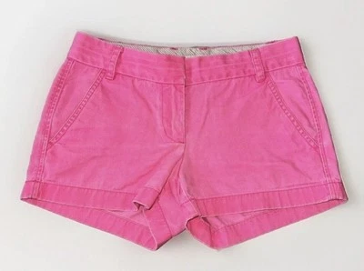 J. Crew Broken In Chino Flat Front Mid Rise Cotton Shorts Neon Pink Women's 25” - Image 1 of 4