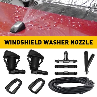 2PCS Front Windshield Washer Nozzle Kit For 2007-2010 Saturn Aura 55372143AB - Image 1 of 4