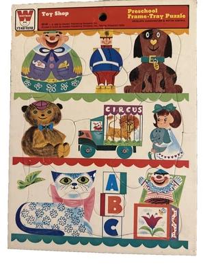 1966 PUZZLE Whitman TOY SHOP Frame Tray LESS THAN 15 PIECES VINTAGE - Image 1 of 4