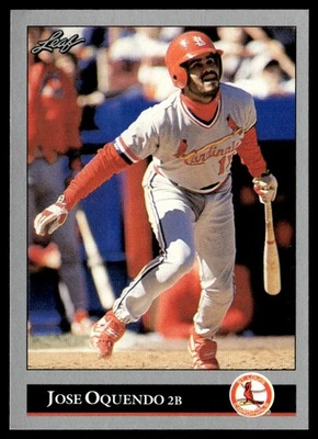 1992 Leaf Jose Oquendo St. Louis Cardinals #289 - Image 1 of 2
