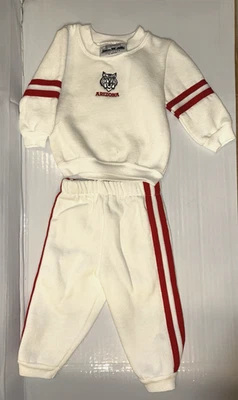 VTG Rare BRANDON Arizona Wildcats White Tracksuit Sweat Suit Baby 6 Months 2 Pc - Image 1 of 4