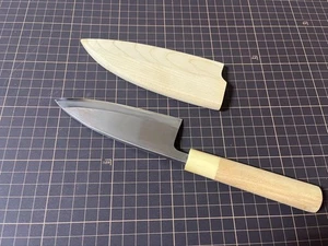 Cuchillo Tsukiji Masamoto Deba 12 cm con funda hermoso estado - Imagen 1 de 9