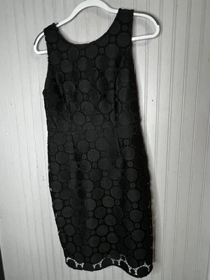 DKNY Lace Sheath Dress Womens 2 Black Sleeveless Lined Back Zip Cocktail NEW - Image 1 of 4
