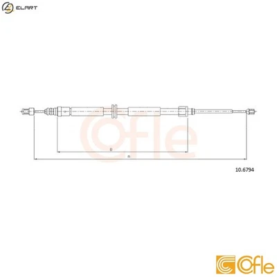 CABLE PULL PARKING BRAKE 92.10.6794 FOR RENAULT GRAN/TOUR/III/Grandtour 1.4L - Image 1 of 4