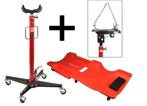 Getriebeheber 500 KG Motorheber Hydraulik + Adapter + Montageliegebrett - Bild 1 von 10