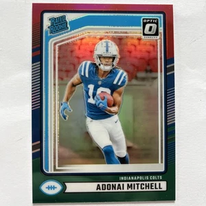 2024 Panini Donruss - RR Optic Preview Red & Green #343 Adonai Mitchell (RC) - Bild 1 von 2