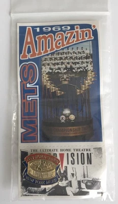 1969 Amazin New York Mets World Series Pin Baseball Sharp 1980’s - Image 1 of 2