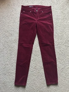 Kut From The Kloth "Diana" Skinny Stretch Wine/Burgundy Corduroy Pants Size 6 - Picture 1 of 7