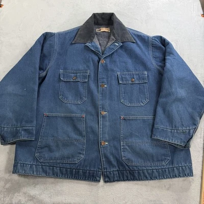 Abrigo chaqueta vaquera vintage Big Mac para tareas 52 manta forrada azul ropa de trabajo Foto 1 de 4