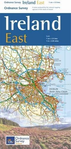 IRELAND HOLIDAY MAP - EAST (MAPS, ATLASES AND GUIDES) By Ordnance Survey Ireland - Image 1 of 1
