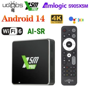 UGOOS X5M Pro TV BoX Android 14 S905X5M 4GB LPDDR4 32GB WiFi6 BT5.4RJ45 1000M - Picture 1 of 13
