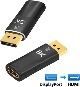 Adattatore Display Port a HDMI Convertitore Stick 4K 8K DP Maschio a Femmina HDMI PC TV - Foto 1 di 17