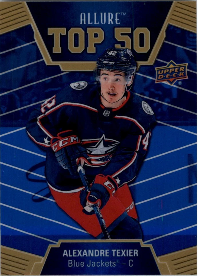2019-20 Upper Deck Allure Top 50 Blue #T5040 Alexandre Texier - HKY - Image 1 of 2