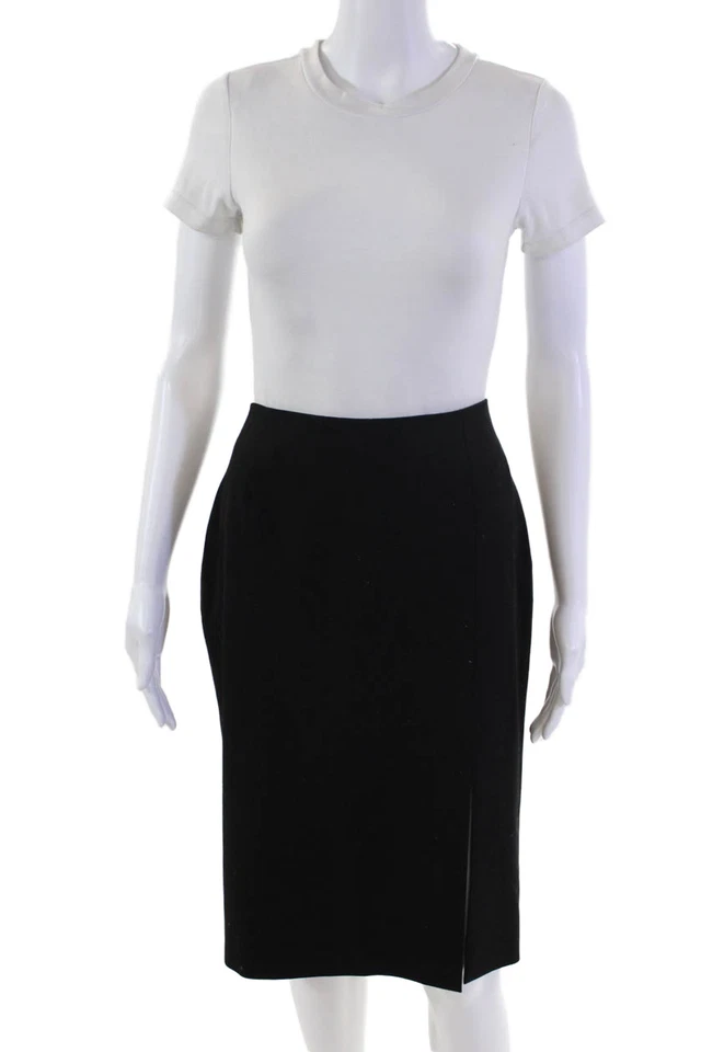 Falda Wolford Mujer Lana Virgen Cremallera Lápiz Hasta la Rodilla Negra Talla 38 Foto 1 de 4