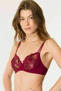 Soutien-gorge 100E (85E eu) à Armatures LOU Vertige graphique Acajou - Foto 1 di 3