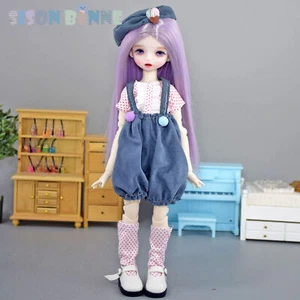 Mode 12 Pouces BJD Poupées 1/6 Filles SD Poupées Cheveux Violets Vêtements Mode - Imagen 1 de 19