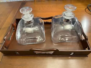 Virginia Metalcrafter Tray CW 120 & Two bottles CW 6 w. 2 sterling nameplates A+ - Picture 1 of 14