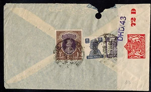 A-1185**INDIA 1942 CENSORED COMMERCIAL AIR MAIL COVER *MADRAS TO DAYTON, OH, USA - Picture 1 of 2