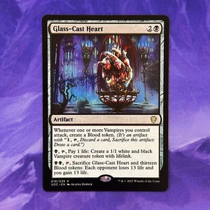 Glass-Cast Heart 018 MTG Crimson Vow Commander VOC Vampire Artifact Edgar Karlov - Picture 1 of 2