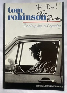 Tom Robinson Back In The Old Country Concert Programme Autographed - Picture 1 of 3